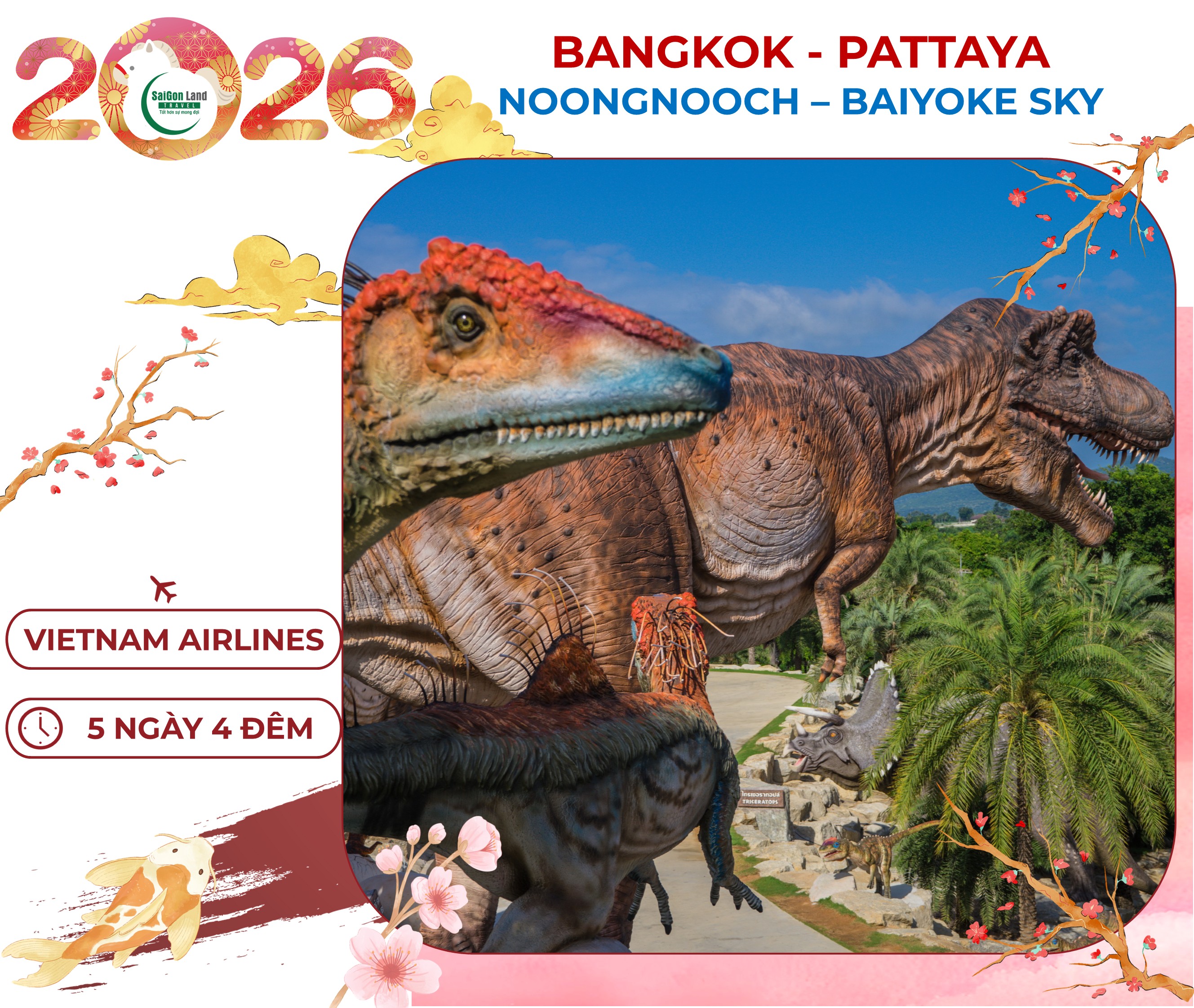 BANGKOK - PATTAYA - NONGNOOCH TẾT 2026 (TN)